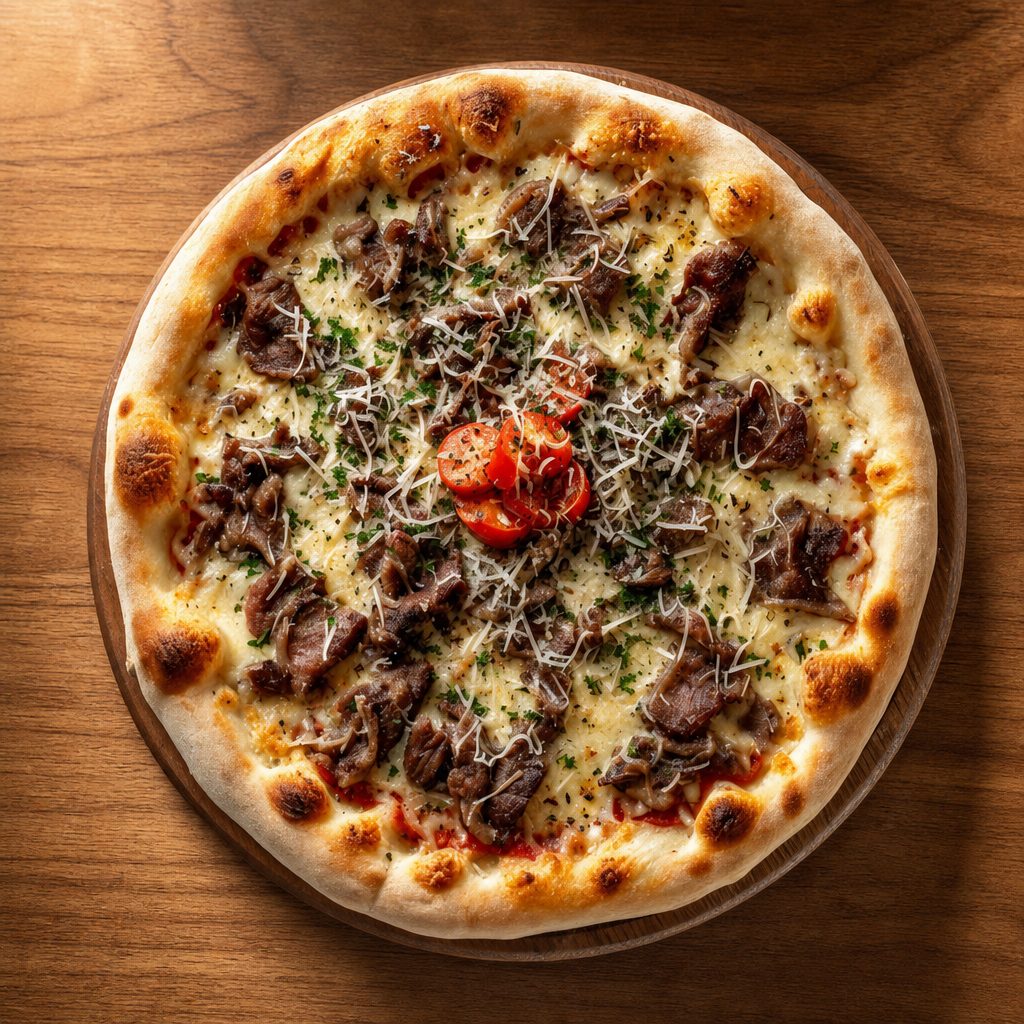 Philly Cheesesteak Pizza.